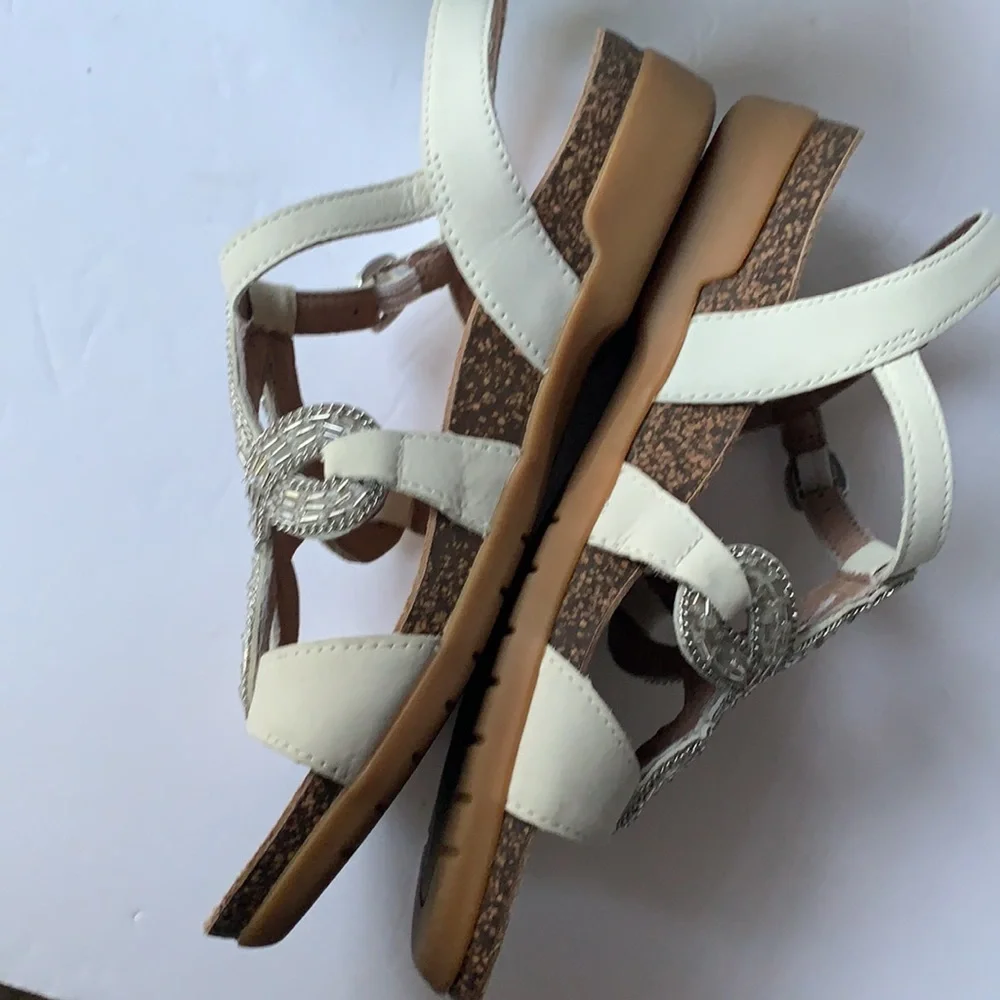 Dansko Reeta Nubuck Leather Beaded Sandals 36